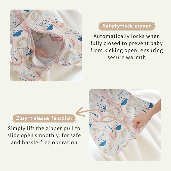 3 Pack Baby Sleep Sack 18-24 Months 100% Cotton TOG 0.5 Baby Sleeping Bag 2-Way Zipper Toddler Wearable Blankets Comfy Stretchy Summer Sleep Sacks