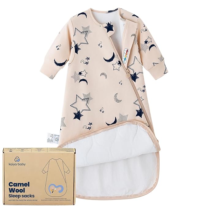 Unisex Sleeping Bag for Babies and Toddlers 1.0 Tog Sleep Sack 0-6Months, Newborn Sleep Sack, Wearable Blanket Baby, One Piece Long Sleeves, Gifts for Baby