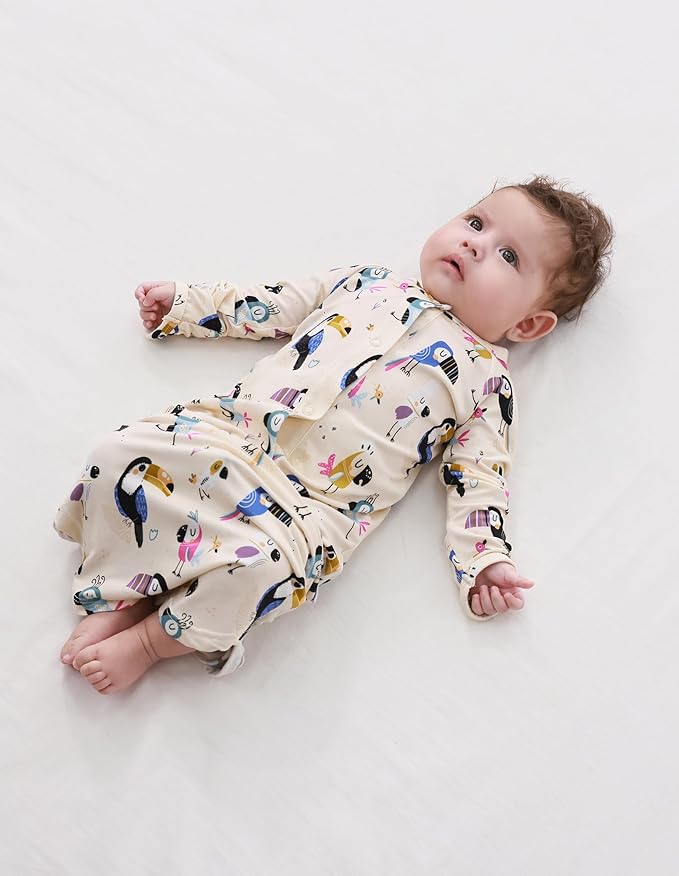 Baby Nightgowns Sleeper Gown Newborn Long Sleeve Pajama Gowns Unisex Viscose from Bamboo Infant Sleepwear