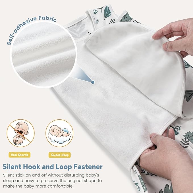 ZIGJOY Sleep Sack Swaddle 1.0 TOG Baby Wearable Blanket 100% Cotton Baby Swaddle Blanket for Newborns