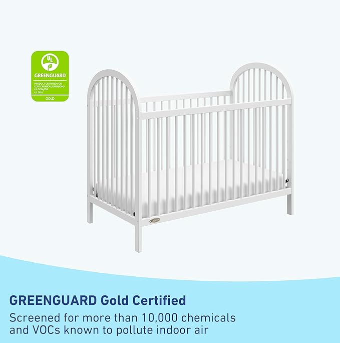 Graco Olivia Convertible Crib and Graco Premium Foam Crib & Toddler Bed Mattress Bundle (White) – GREENGUARD Gold Certified, Standard Crib Mattress, Baby Crib Converts to Toddler Bed & Daybed