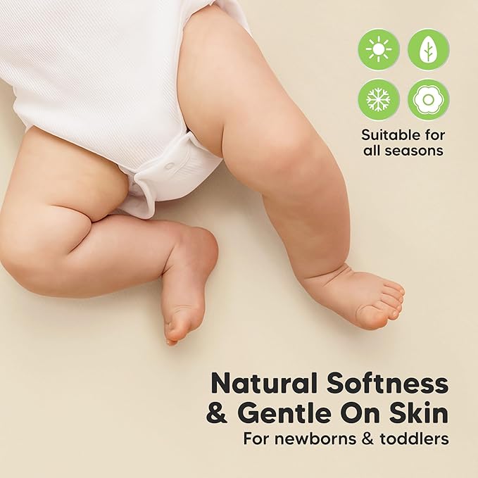 2-Pack Waterproof Crib Sheets for Boy, Girl - Organic Cotton 52X28 Fitted Crib Sheets Neutral,Crib Mattress Protector Sheets,Soft Toddler Bed Sheets,Washable Infant Fitted Baby Crib Sheets(Maritime)