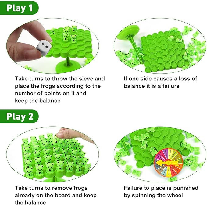 Frog Balance Game,Balance Board Game,Two-Player Balanced Tree Board Game, Montessori Frog Balance Tree Educational Toys, Children Desktop Game Gift for Boys Girls
