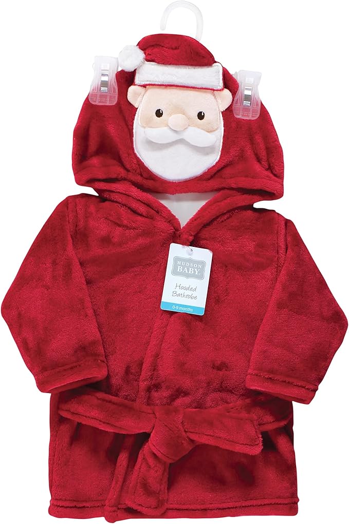 Hudson Baby Unisex Baby Plush Animal Face Bathrobe
