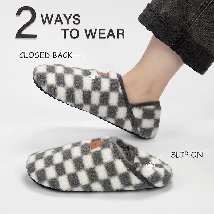 ATHMILE House Slippers for Women Men Indoor Barefoot Slippers Socks Furry Slip on House Shoes Cozy Comfy for Home Bedroom Travel Yoga