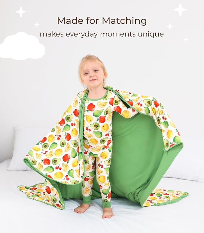 Premium Baby Blanket, Stretchy Quilt for Kid, Soft Crib Bedding for Newborn Baby and Toddler, Nursery Blanket for Boys and Girls, Viscose Made from Bamboo, 50'' x 50'' Fruit