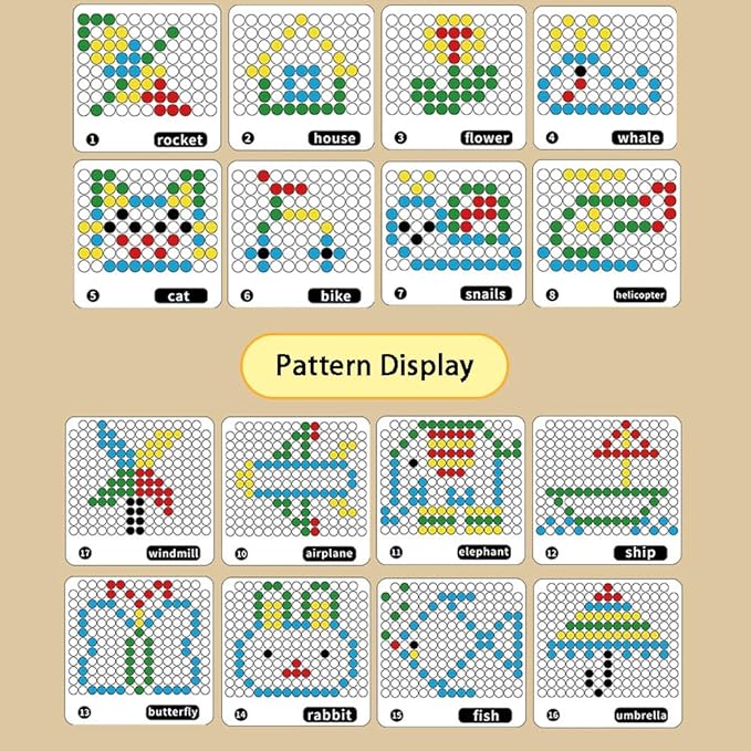 Cartoon Magnetic Drawing Board, Shiba Bear Dot Art Design, ABS Cartoon, Interactive Bead Pen Art with Pattern Guide, Durable Travel, Home Creative Board for Little Artist (Large Shiba)