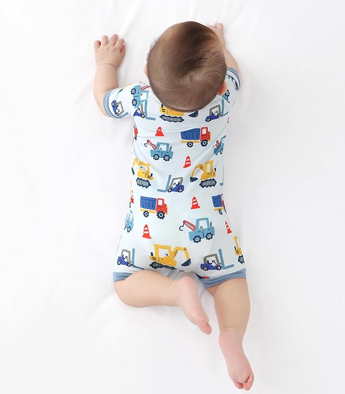 Baby Boy Romper Toddler Boys Short Sleeve Shorts Soft Jumpsuit Outfit Viscose Made from Bamboo
