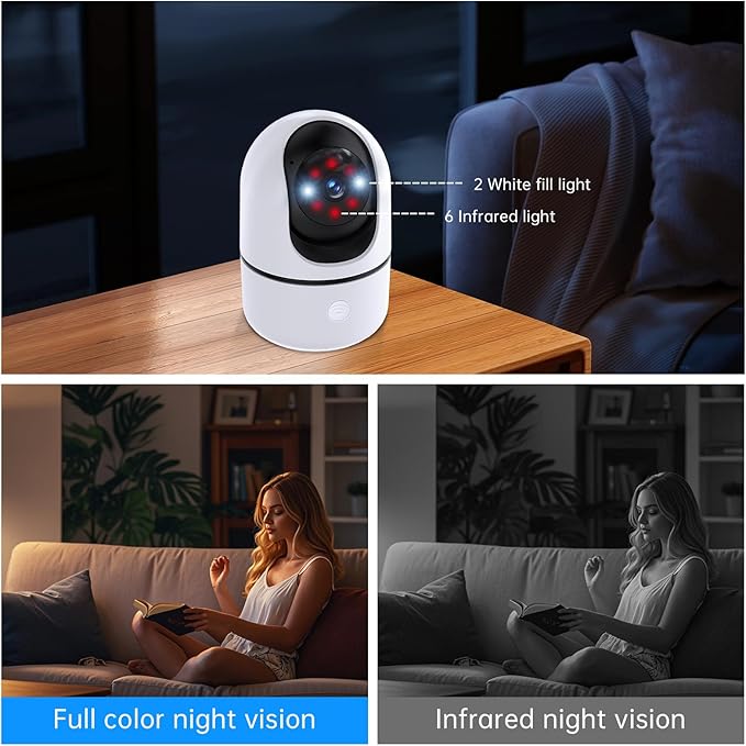 Indoor Camera 5G&2.4G WiFi Cameras for Home Security Instant 911 Alert, 360° Pan/Tilt Baby Monitor/Dog/Pet Camera AI Motion Detection Night Vision, Speaker, US Cloud Storage (1Pack)