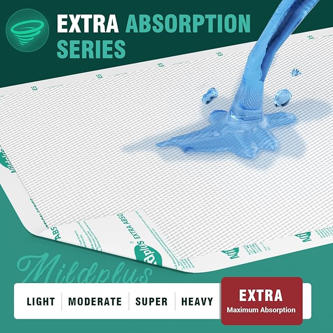 Heavy Duty Underpads 30"X36" ,100 Count, Ultra 10 Times More Absorbent Chucks Pads, Tear-Resistant Disposable Bed Pads with Strength Cloth Backing for Adults, Elderly