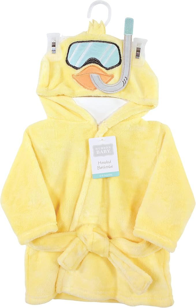 Hudson Baby Unisex Baby Plush Animal Face Bathrobe