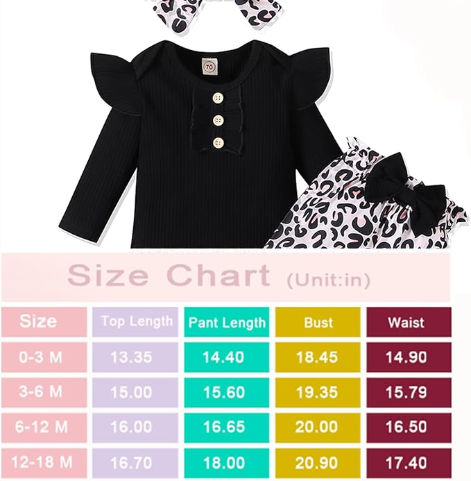 Baby Girl Clothes Newborn Infant Outfits Ruffle Romper+ Floral Pants + Cute Headband Sets for Girls