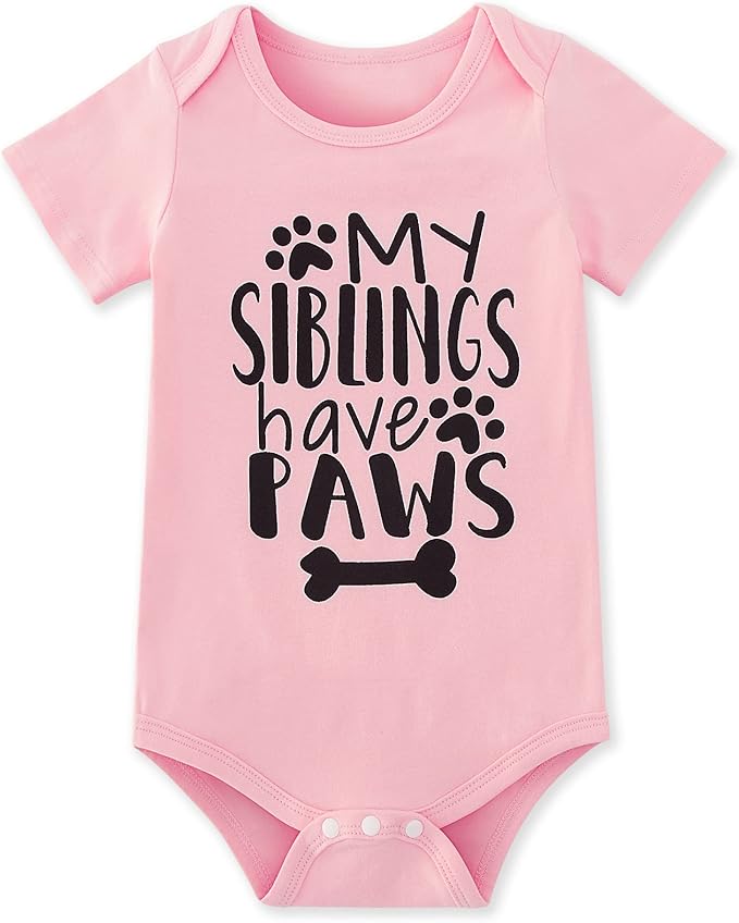 Funnycokid Baby Boys Girls Bodysuit Funny Newborn Romper Short Sleeve Infant Neutral Outfits Jumpsuit 0-12 Months
