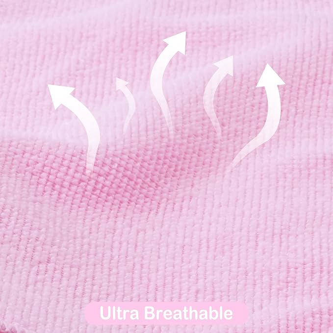 Viviland Baby Washcloths, 24 Pack Super Soft Baby Bath Towels for Newborn, Absorbent Face & Body Wash Cloth for Baby Girl, Flamingos Pattern, 9 x 9 inch