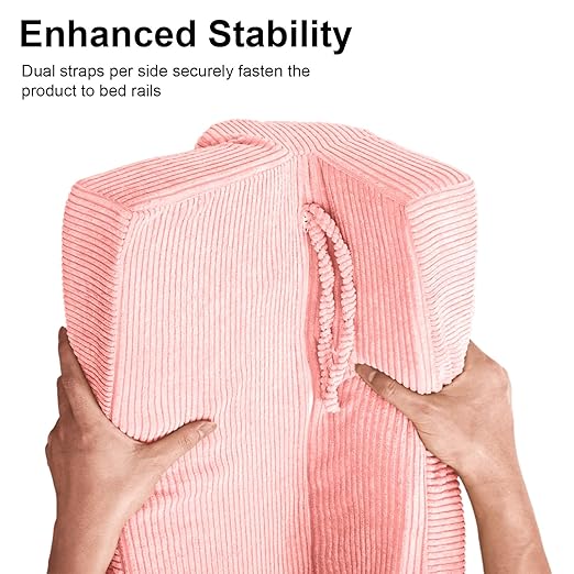 Bed Rail Bumpers Protector, Hospital Bed Rails Padding, Loft Beds and Bunk Beds Bumpers Protector, Premium Soft Memory Foam - Anti-Bump | Fall Prevention, Size 27.6 x 5.5 x 11.8 Inches, Pink