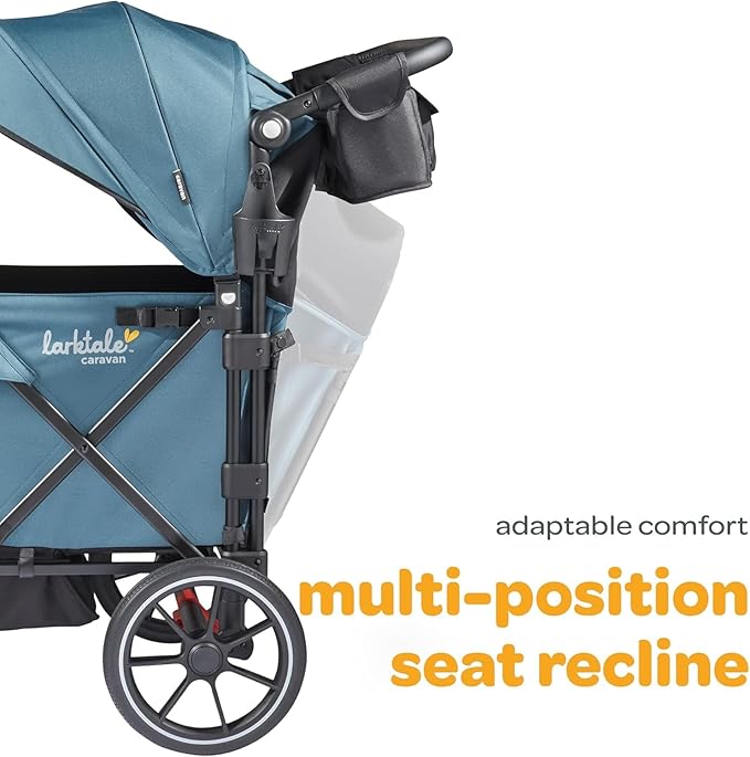 Larktale Caravan V3 Stroller, 2-Seater Kids Wagon, 207 lb Capacity, Seaford Blue