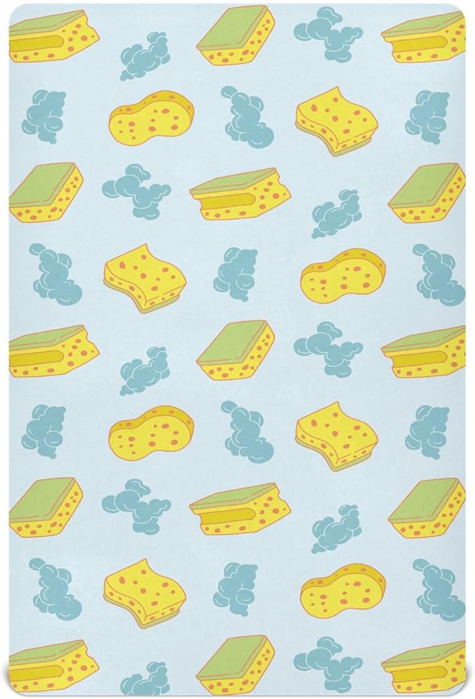 Sponge Foam Bubble Crib Sheets for Neutral Bassinet Play Sheets,Sheets Toddler Bed Sheets for Baby Boys Girs 39 * 27 * 5in