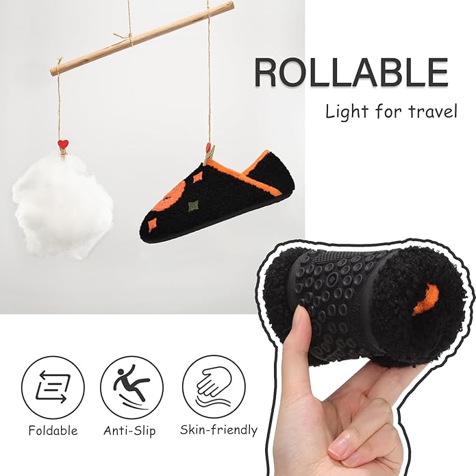 ATHMILE House Slippers for Women Men Indoor Barefoot Slippers Socks Furry Slip on House Shoes Cozy Comfy for Home Bedroom Travel Yoga