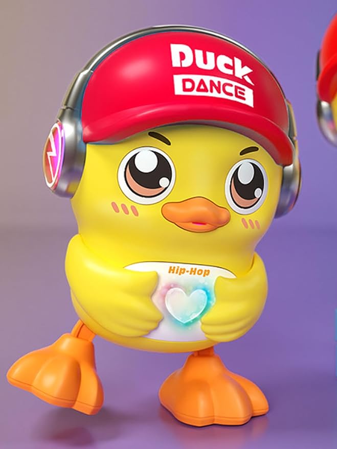 Kids Education Music Dancing Duck Toy with Lights and Music, Baby Crawling Dancing Musical Toy for Toddlers 3-12 Months, Birthday Gift for Boys and Girls Ages 1 2 3 4 Years