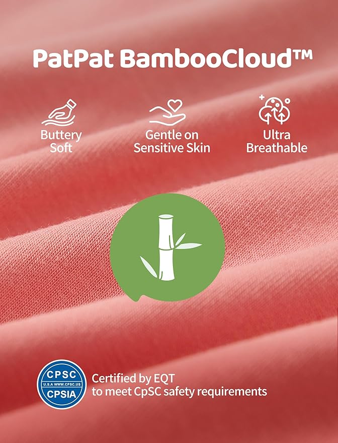 PATPAT Baby Footies Boys Girls - Bamboo Viscose - Zipper & Non-Slip Soles Romper Mitten - Footed & Footless Infant Clothes