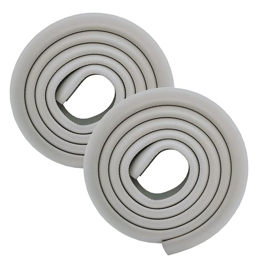 M2cbridge L Shape Extra Thick Furniture Table Edge Protectors Foam Baby Safety Bumper Guard 6.5 Ft (Grey (6.5ft x 2))