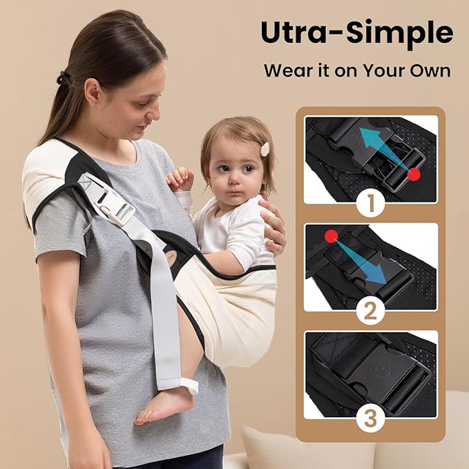 Baby Carrier Newborn to Toddler, Baby Sling Carrier, Toddler Carrier 25-60 lbs with Adjustable Straps, Soft Padded Edges, Lightweight and Travel-Friendly Newborn Baby Carrier