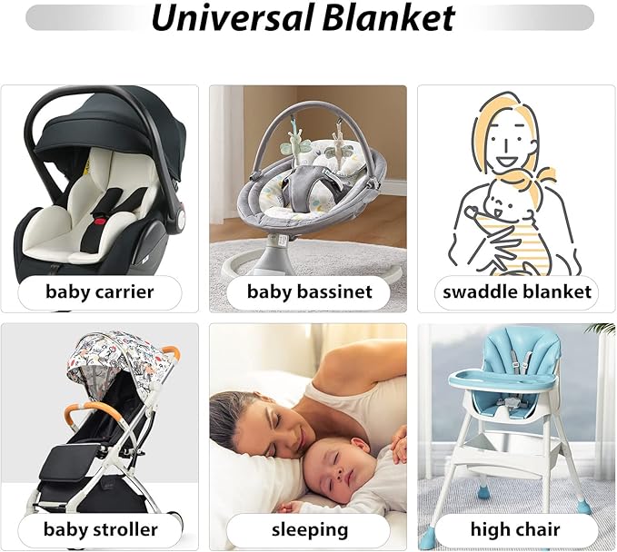 Miracle Baby Car Seat Blanket for Babies, Minky Dot Carseat Swaddle Blankets for Infants Newborn Boys and Girls (Green Leaves)