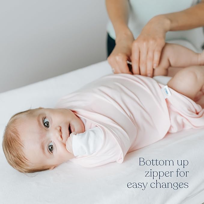 HALO 100% Cotton Sleepsack Swaddle, 3-Way Adjustable Wearable Blanket, TOG 1.5, Floral Vintage Stripe, Small, 3-6 Months