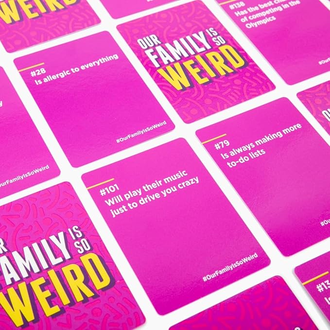 DSS Games Our Family is So Weird - A Fun Family Party Card Game to Decide Who’s Most Likely to Idea for Kids, Adults & Groups | Great for Conversation Starters, Family Game Night