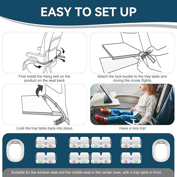 Toddler Airplane Bed & Travel Bag 2 in 1, Portable Airplane Seat Extender for Kids, Adjustable Footrest Baby Airplane Travel Essentials, Carry On Gym Weekender Bag for Mommy (Black)