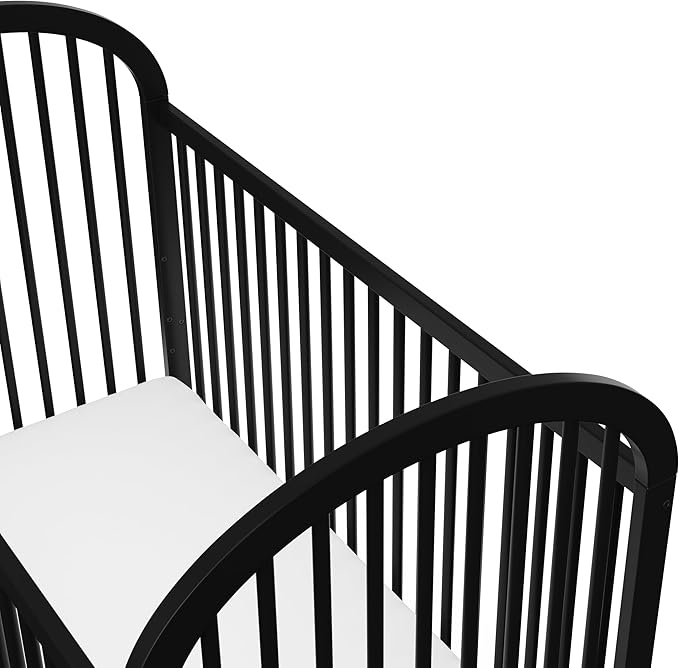 Graco Olivia Convertible Crib (Black) – GREENGUARD Gold Certified, 100% Solid Wood, Fits Standard Crib Mattress, Converts to Toddler Bed and Daybed, 4 Adjustable Mattress Heights