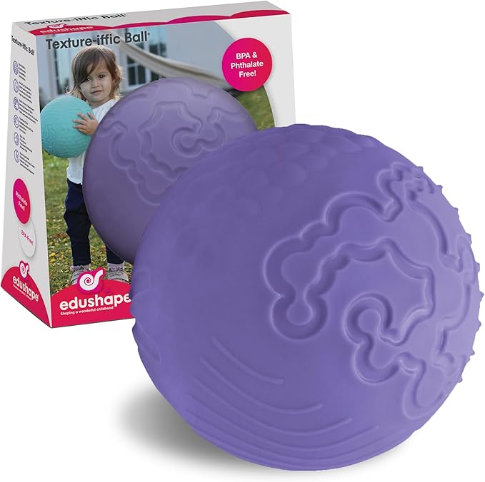 Edushape Texture-iffic Sensory Ball for Baby - 7" Baby Ball for Kids with 8 Sections of Different Tactile Patterns
