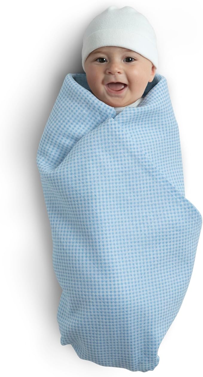 Delta Children 100% Cotton Muslin Baby Receiving Blankets for Girls and Boys – 47x47 Inches (Pack of 4), Blue Botanicals