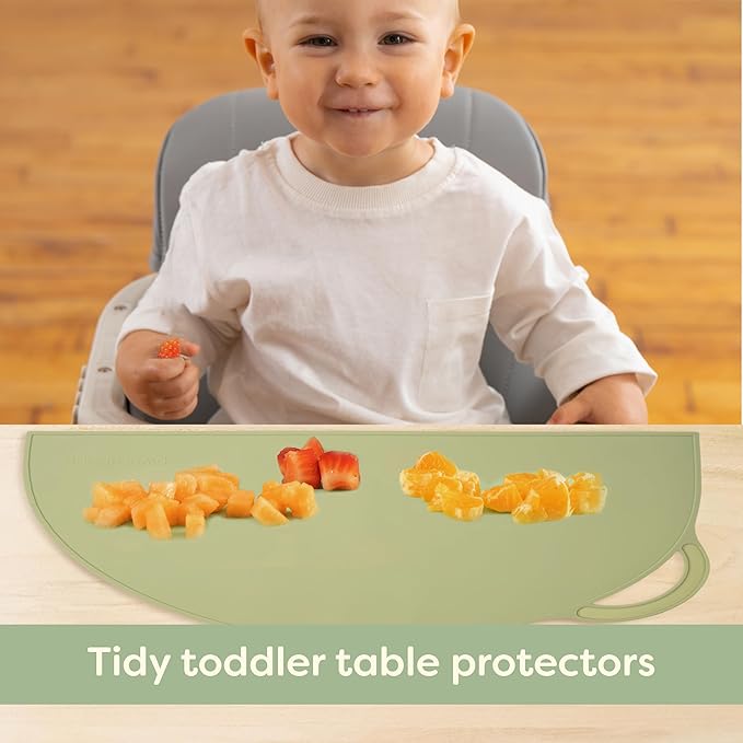 Upward Silicone Suction Mat Set - Non Slip Mat for Baby Led Weaning & Toddler Feeding - Placemats for Dining Table & Restaurants