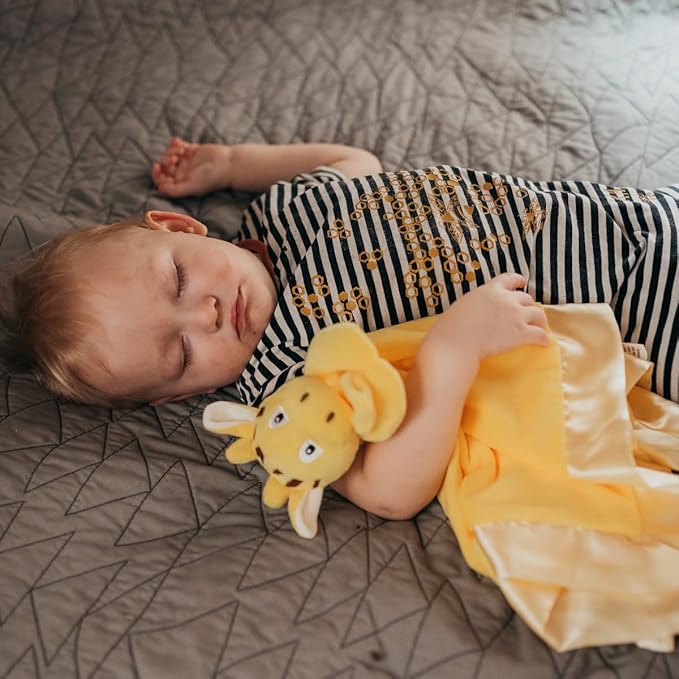 Giraffe Lovey Blanket for Baby | Large 20" x 20" Baby Lovey for Girls or Boys | Cute Giraffe Security Blanket for Babies and Toddlers