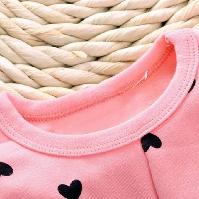 Cute Toddler Baby Girls Clothes Set Long Sleeve T-Shirt and Pants Kids 2pcs Outfits