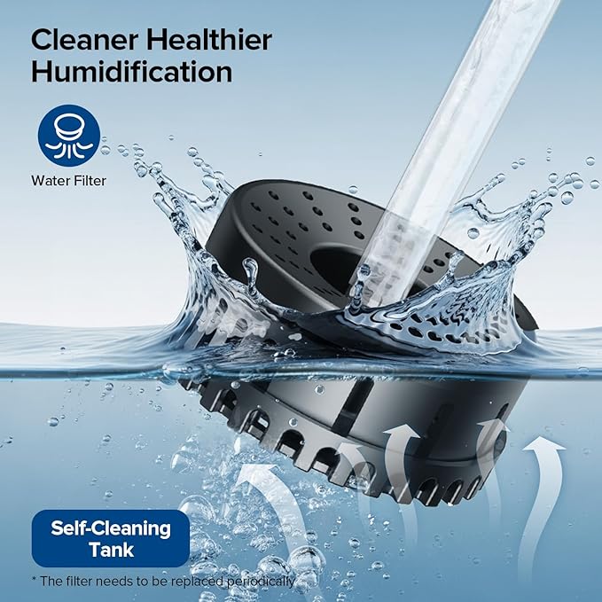 Smart Humidifiers for Bedroom Large Room, 7L/1.85Gal Quiet Humidifiers with 350ML/H Large Mist Speed,Smart App & Remote Control, 4 Mist Levels,Easy Top Fill, Cool Mist Humidifier for Home & Office
