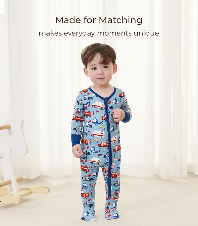 Baby Boys Girls Romper-Viscose Made from Bamboo, Long Sleeve Jumpsuits Soft Footless Rompers, Unisex