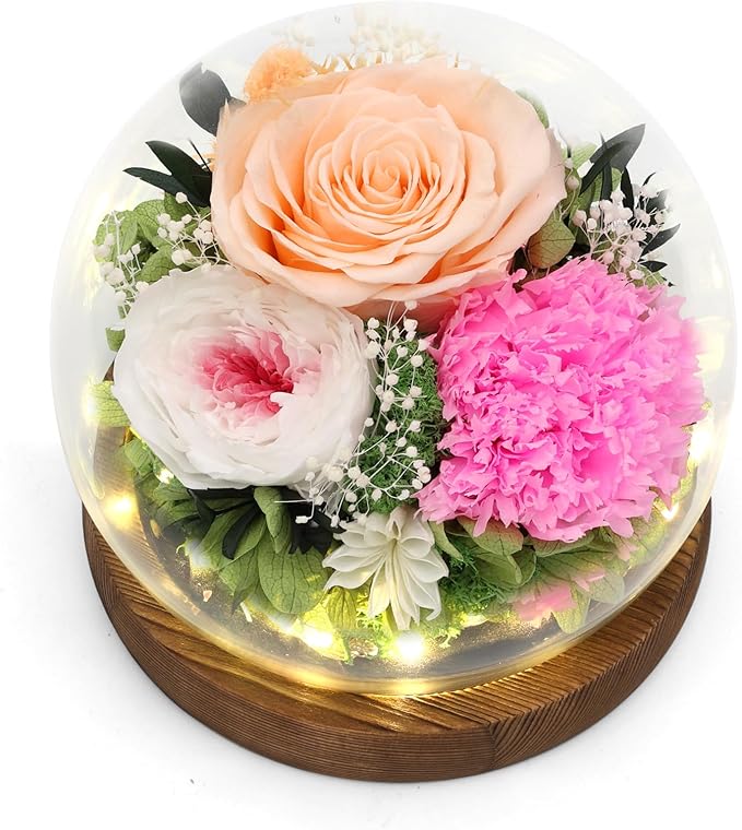 Lujechii Forever Flowers,Flowers for Delivery Prime.Birthday Gifts for Women,Moms, Lovers, Friends, Anniversaries, Preserved Flowers Unique Flower Gifts, Graduation Flower Bouquets (Champagne)