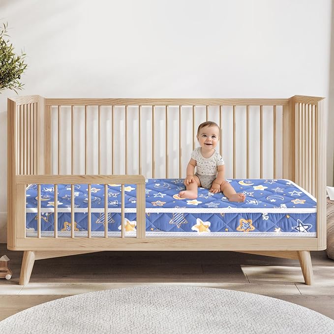 Premium Crib Mattress and Toddler Mattress 52" x 27.6" x 5",Firm,Breathable Hypoallergenic for Standard Cribs and Toddler Bed