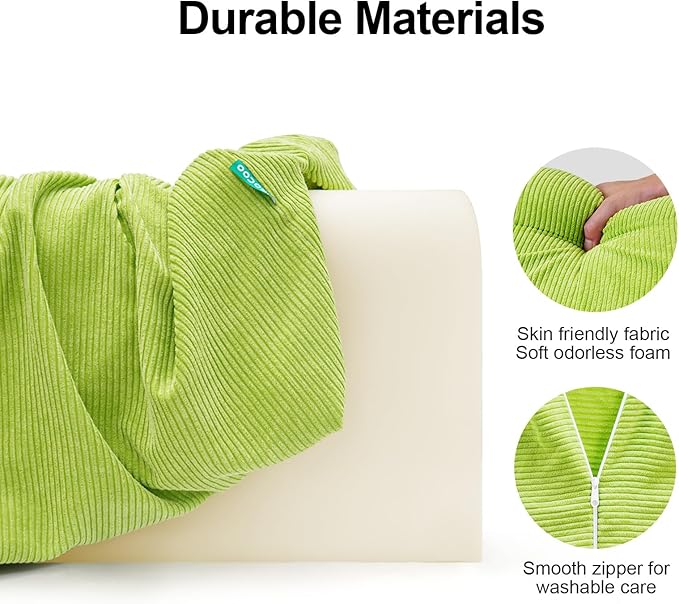 Bed Rail Bumpers Protector, Hospital Bed Rails Padding, Loft Beds and Bunk Beds Bumpers Protector, Premium Soft Memory Foam - Anti-Bump | Fall Prevention, Size 27.6 x 5.5 x 7.9 Inches, Green