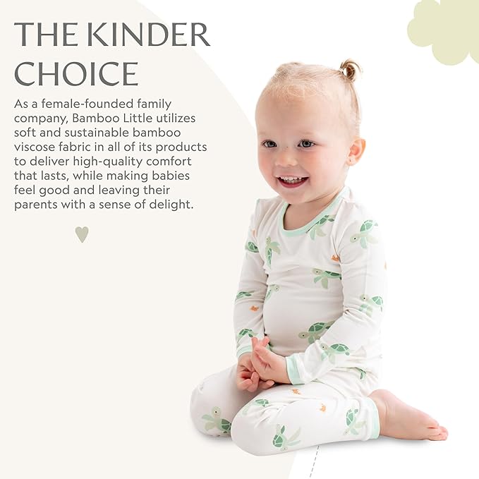 Toddler Pajamas – 95% Bamboo Viscose, 5% Spandex – Soft, Breathable Long-Sleeve Pajama Set for Kids, Sleepwear, Imported