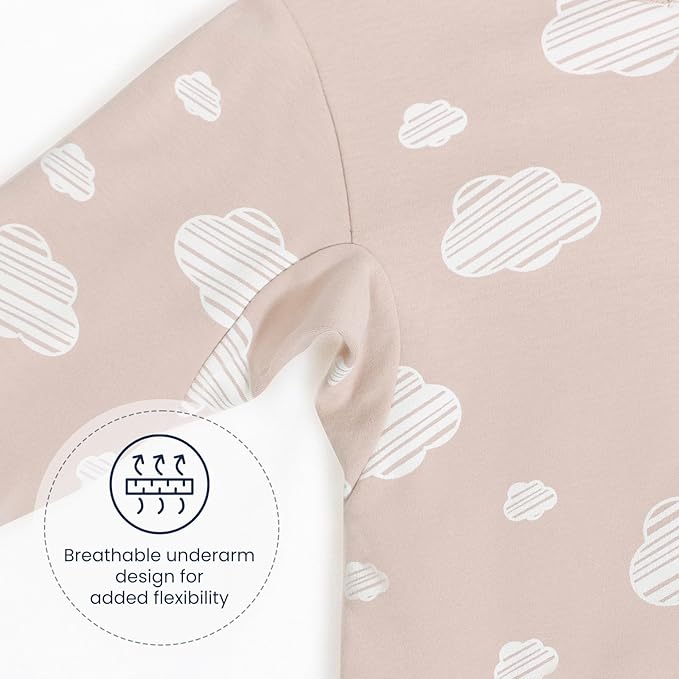 Unisex Sleeping Bag for Babies and Toddlers 1.0 Tog Sleep Sack 18-36Months, Baby Sleep Sack, Newborn Sleep Sack, Wearable Blanket Baby, One Piece with Sleeves, Gifts for Baby, Pink