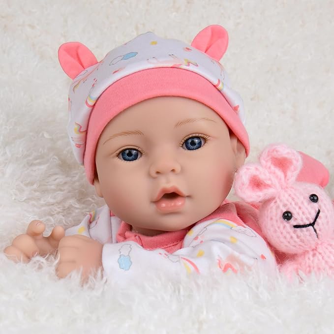 Aori Reborn Baby Dolls Lifelike - 18-inch Real Life Newborn Girl with Ultra-Realistic Handcrafted Details & Flexible Limbs, Gift Set for Kids 3+, Parents, Elderly and Collectors