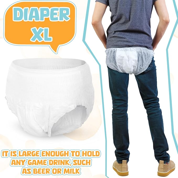 Hushee 6 Sets Funny Plastic Bottle Chug Baby Shower Games Diaper Baby Shower Game Gender Reveal Race Gifts Decoration for Adults Boys Girls (Transparent White)