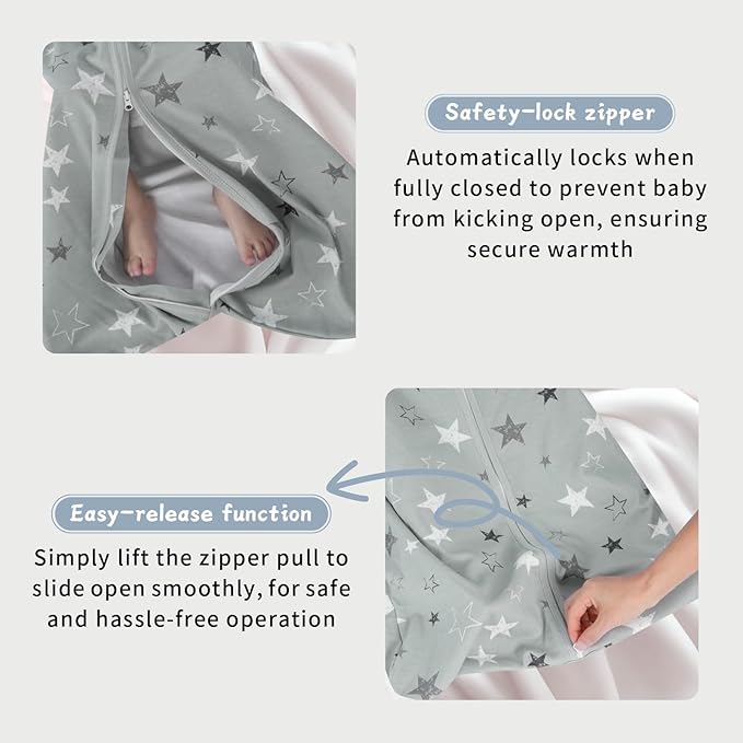 3 Pack Baby Sleep Sack 18-24 Months 100% Cotton TOG 0.5 Baby Sleeping Bag 2-Way Zipper Toddler Wearable Blankets Comfy Stretchy Summer Sleep Sacks