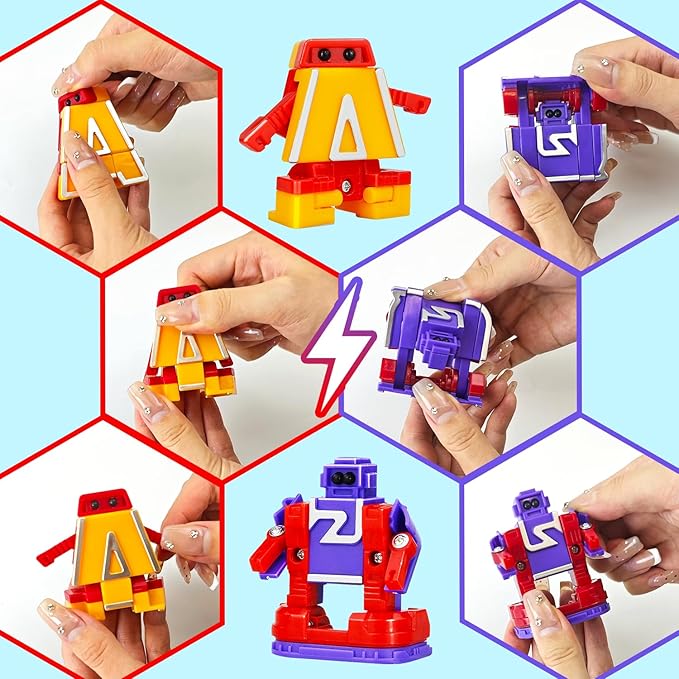 Alphabet Robots Advent Calendar 2025 for Boys, 24 Days Christmas Countdown Calendar for Kids, Alphabots Deformation Fine Motor Skill Toys, Xmas STEM Educational Learning Gifts for Toddlers