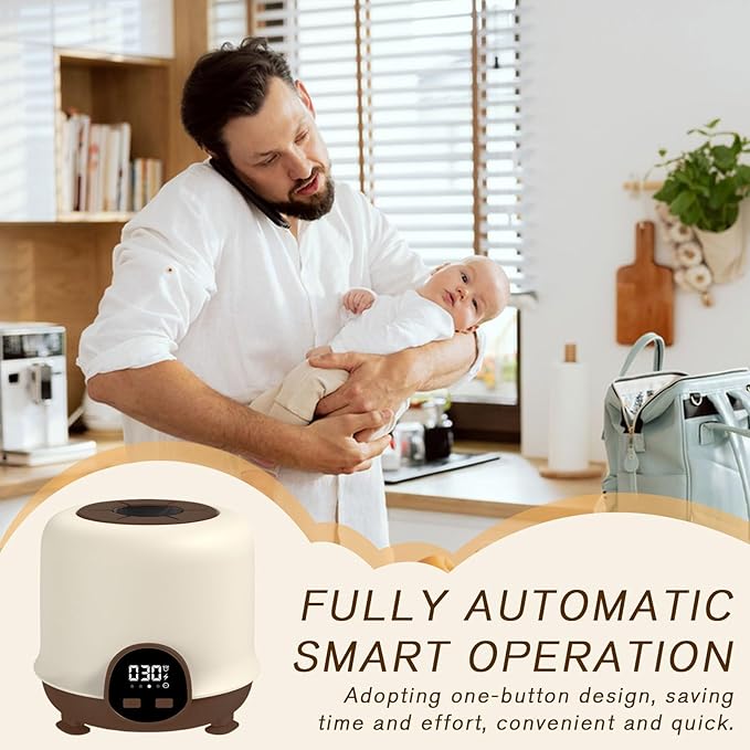 Electric Baby Milk Shaker - Baby Milk Bottle Shaker | Automatic Low Noise Milks Bottle Mixer Without Bubbles | 360-degree Bidirectional Charging, Electric Shakers with LED Display Prevent Bloating