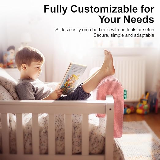 Bed Rail Bumpers Protector, Hospital Bed Rails Padding, Loft Beds and Bunk Beds Bumpers Protector, Premium Soft Memory Foam - Anti-Bump | Fall Prevention, Size 27.6 x 5.5 x 11.8 Inches, Pink