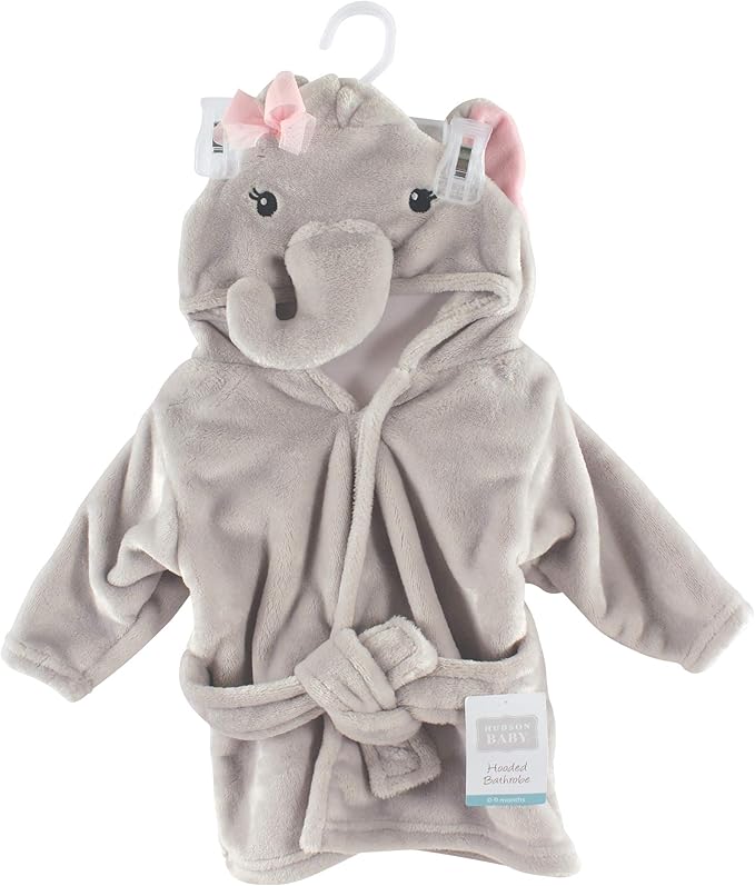 Hudson Baby Unisex Baby Plush Animal Face Bathrobe